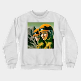 We Are Floating In Space - 78 - Sci-Fi Inspired Retro Artwork Crewneck Sweatshirt